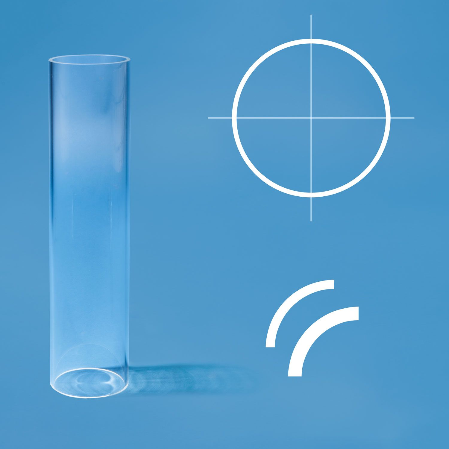 3,49€/m PLEXIGLAS® Acrylglas Rohr XT Klar Ø 13/9 mm Länge wählbar 